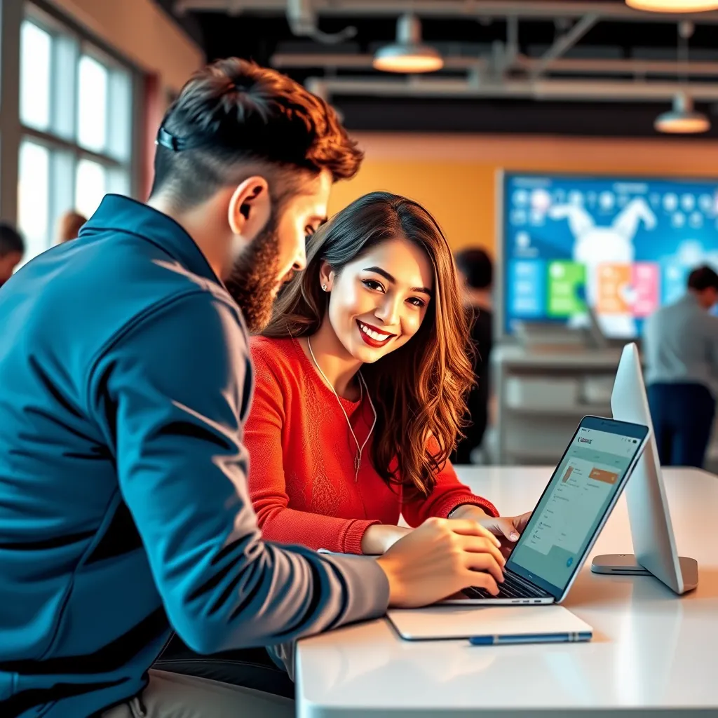 A close-up shot of a person's face, eyes wide with excitement and hope, as they watch a video sales letter on a laptop, highlighting a product that promises to solve their problems. The background is blurred, focusing attention on the viewer's emotional response. 