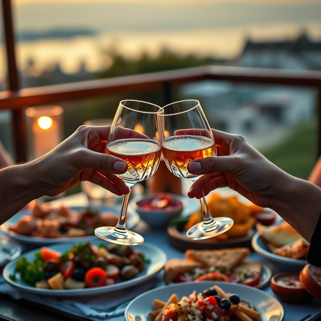 Guests clinking glasses