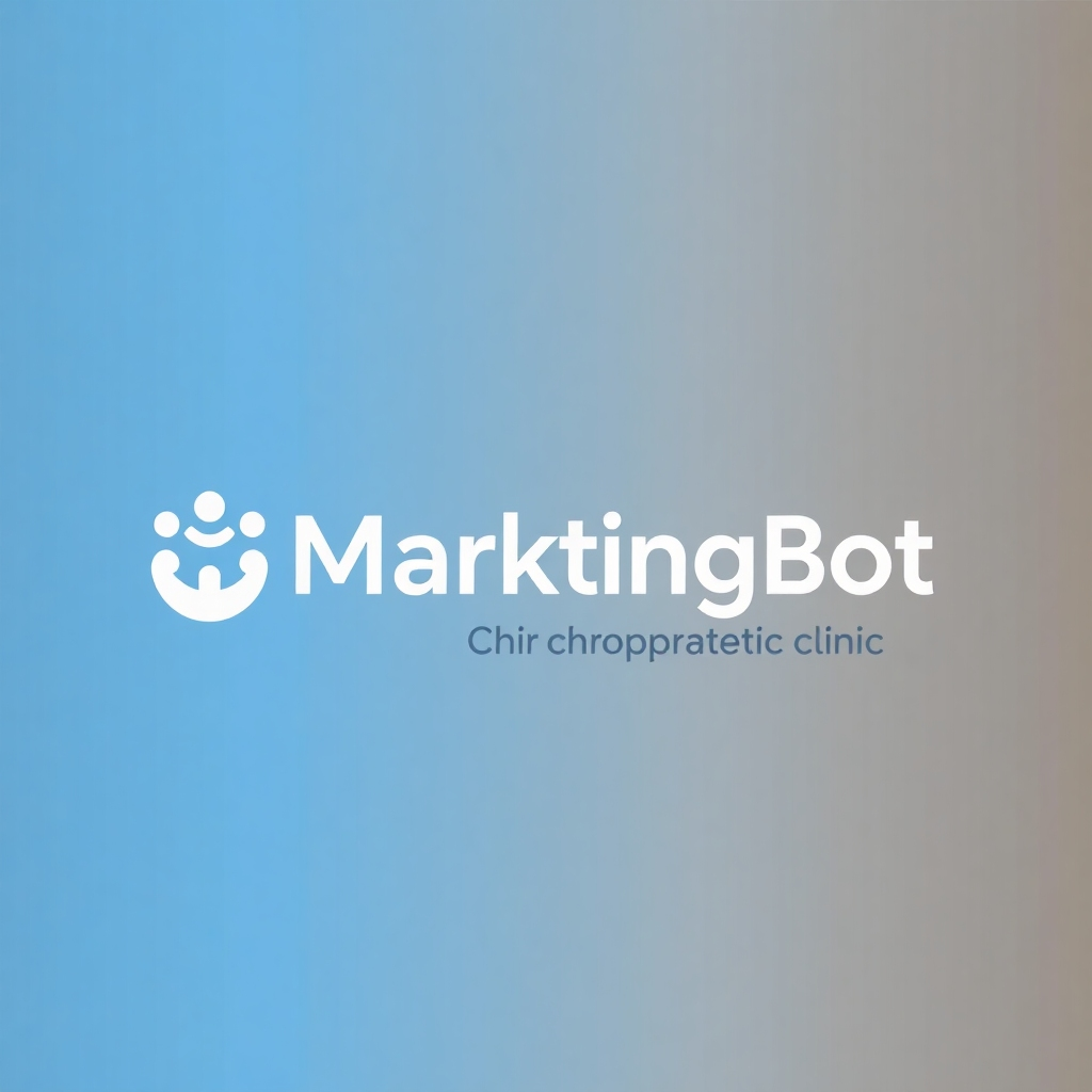 Create an image showing the MarketingBot logo seamlessly integrating into the Cheshunt Chiropractic Clinic's brand. Use a smooth transition and harmonious colors to represent the seamless integration. Emphasize the feeling of compatibility and synergy.