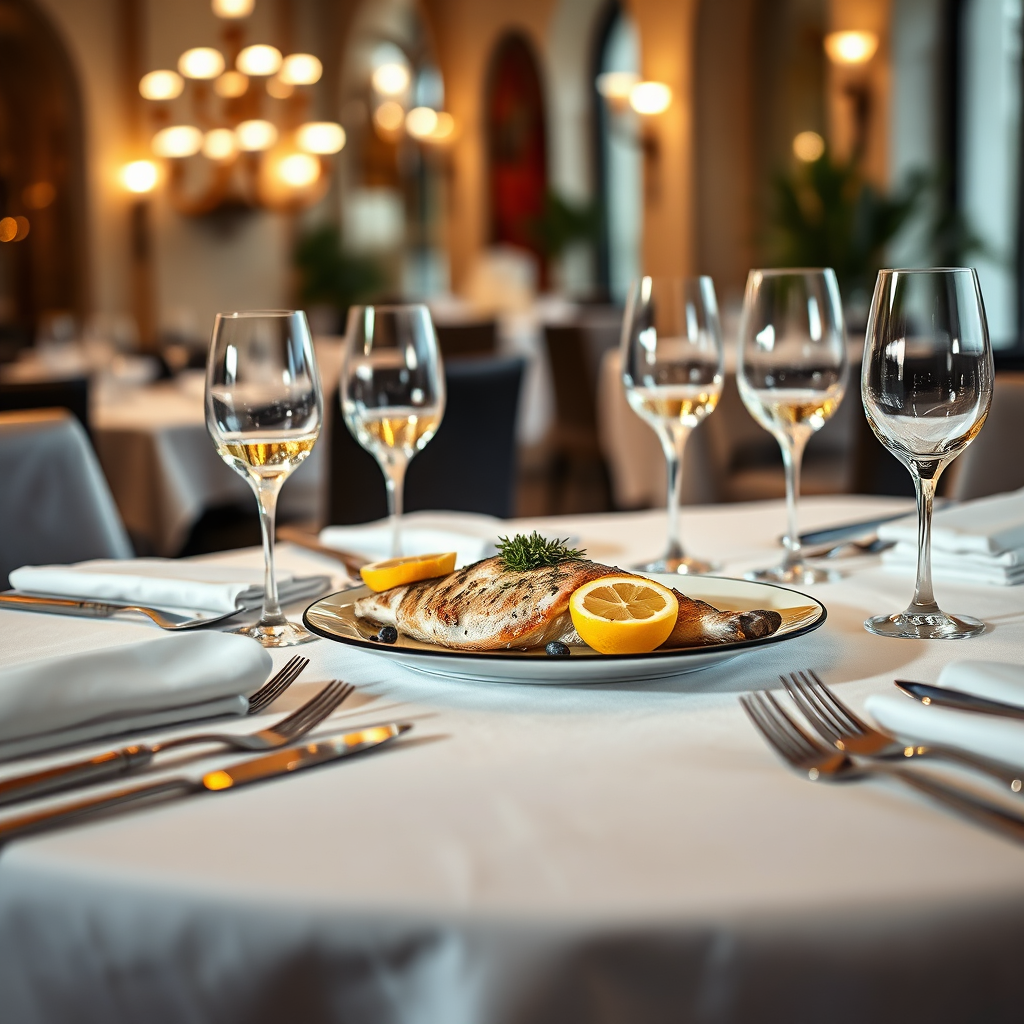A beautifully set table at HAZ restaurant.