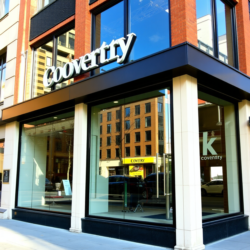 Commercial storefront windows in Coventry