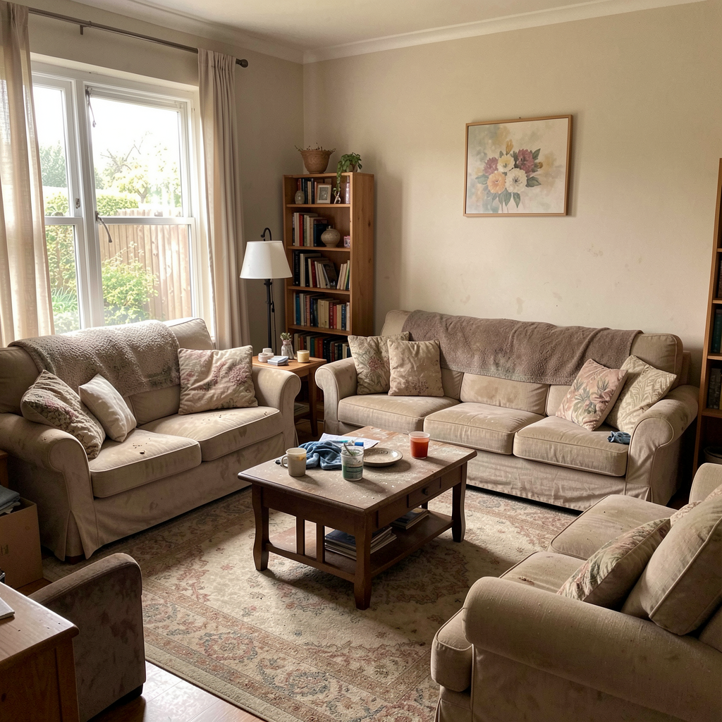Living room before
