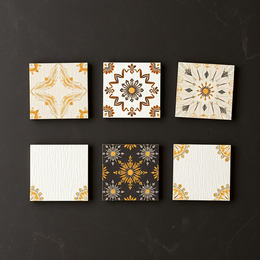 Seamless pattern pack tile design with boho shapes and textured grain