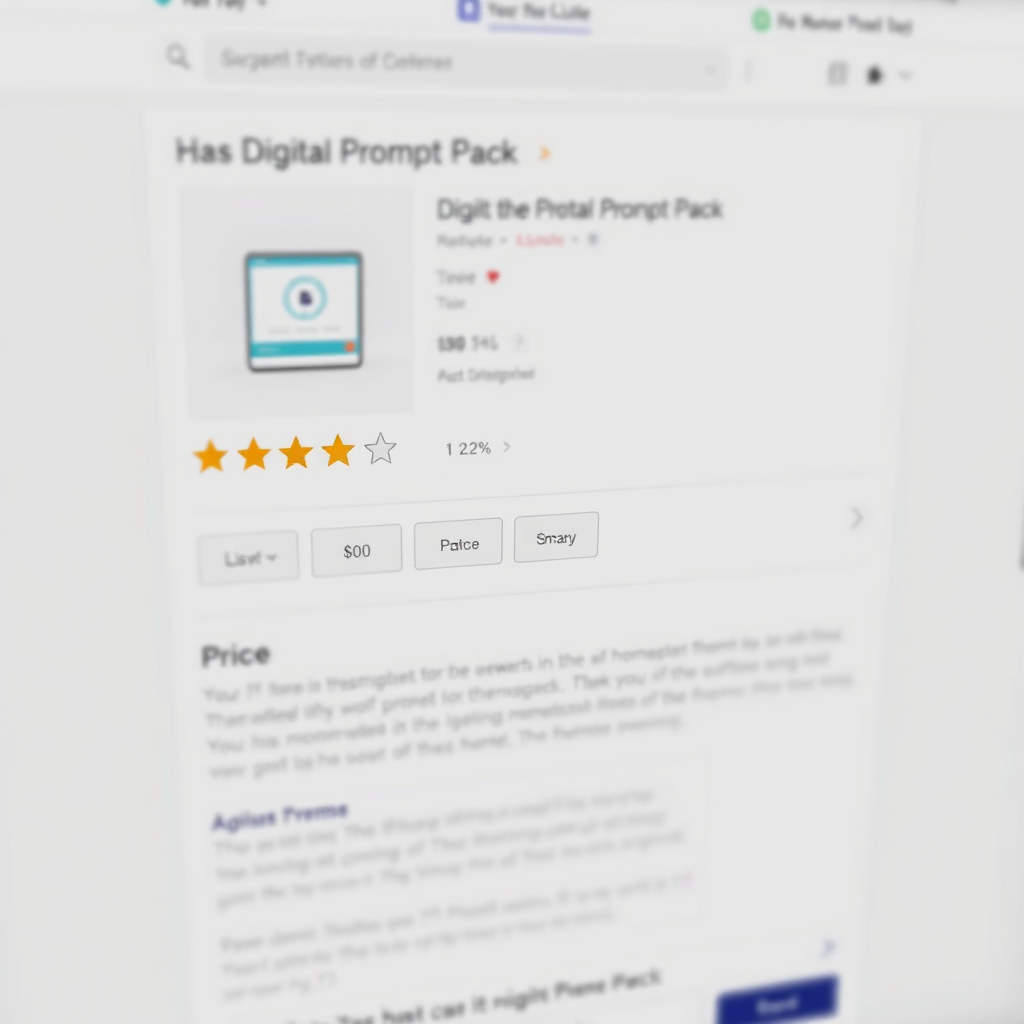 Marketplace style screenshot showing a listing of 30 prompts priced at £15.56