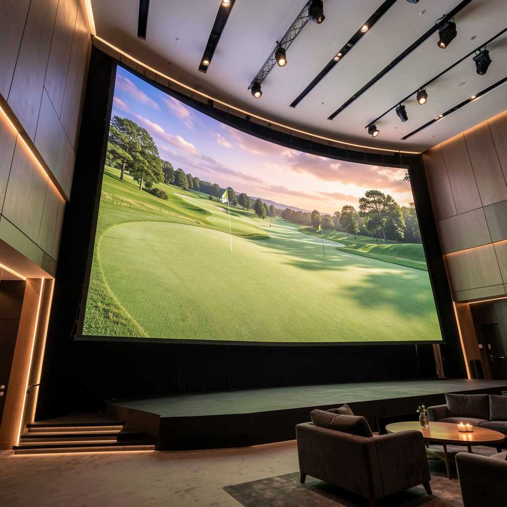 Giant 250+ inch screen as the focal point
