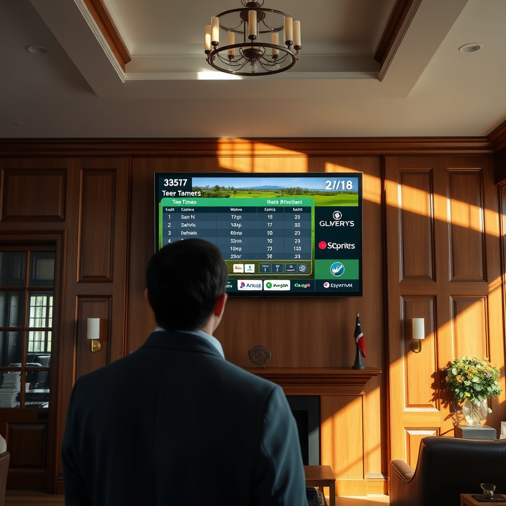 JGolfPanel in a golf club showing tournament details