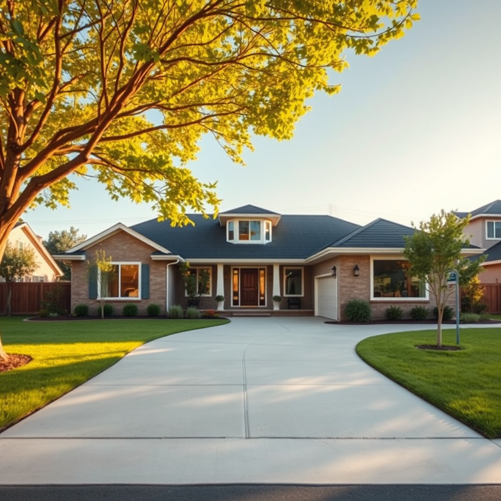 A seasonal swap example on a property exterior, changing lighting and season naturally