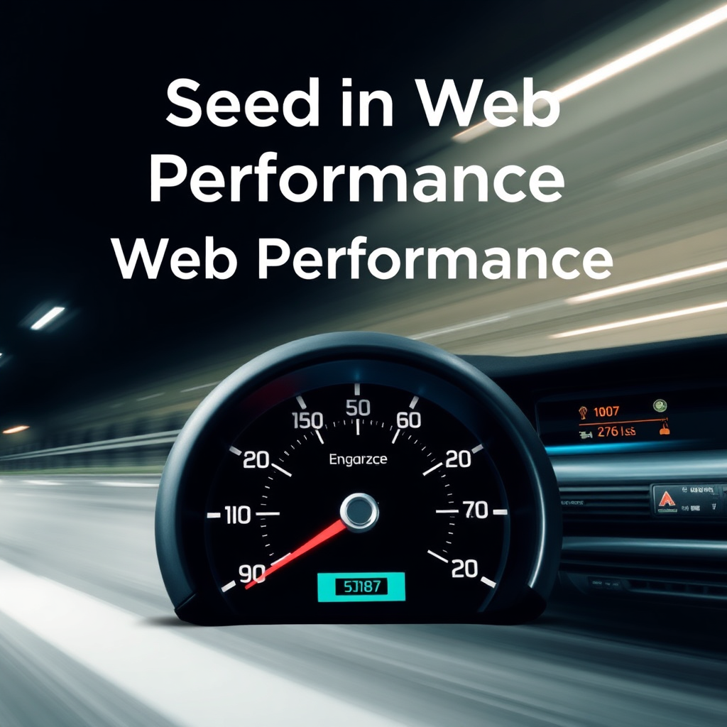 A dynamic image of a fast-moving vehicle, representing speed in web performance. It can be stylized with motion blur or a digital speed gauge, showcasing how quickly a modern site can load and engage users.
