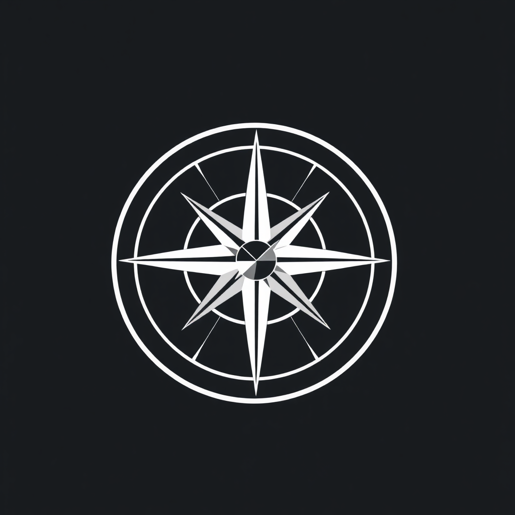A stylized representation of a compass symbolizing integrity and direction. The design features clean lines and modern aesthetics, emphasizing trustworthiness and reliability.