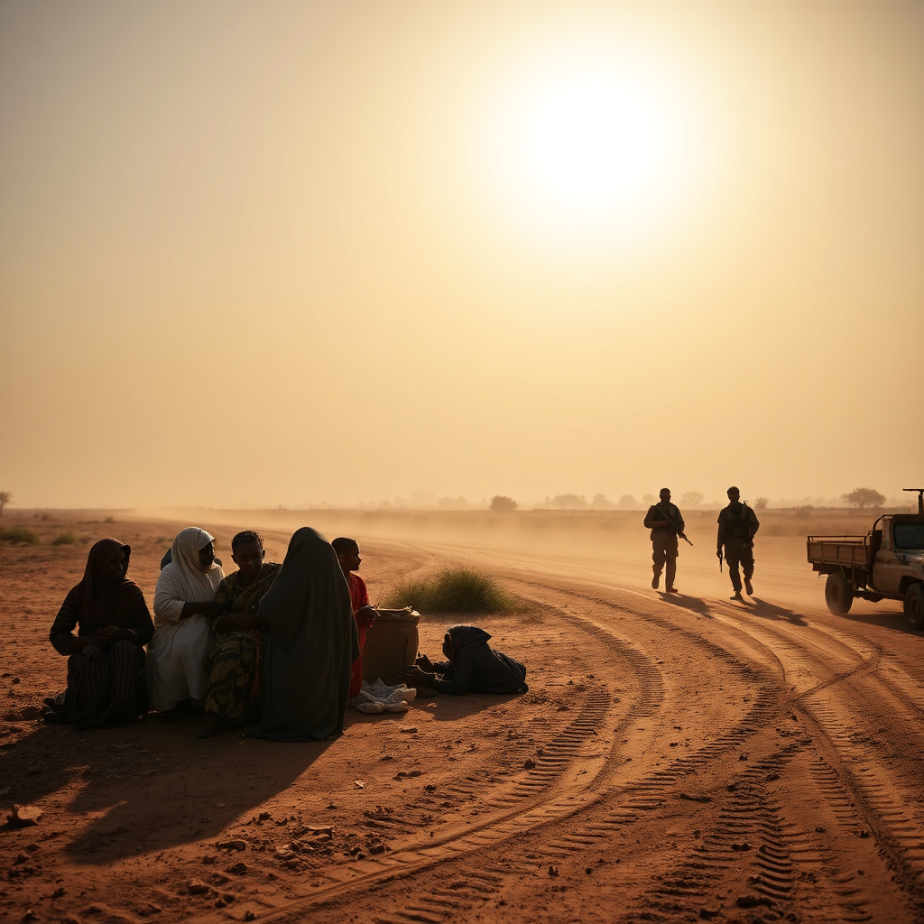 Scene illustrating security challenges in South Sudan