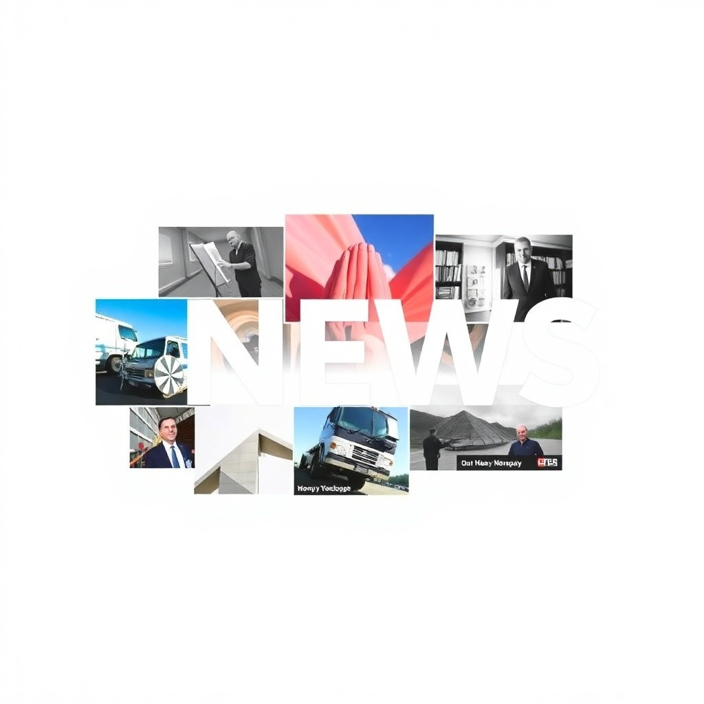 Create a clean and modern graphic design representing a news feed or daily update, perhaps a collage of news headlines set against a simple background. The design should be clear, concise and visually appealing. The color palette should use bright, eye-catching tones to attract the viewer's attention. The overall style should be elegant yet easily understandable.