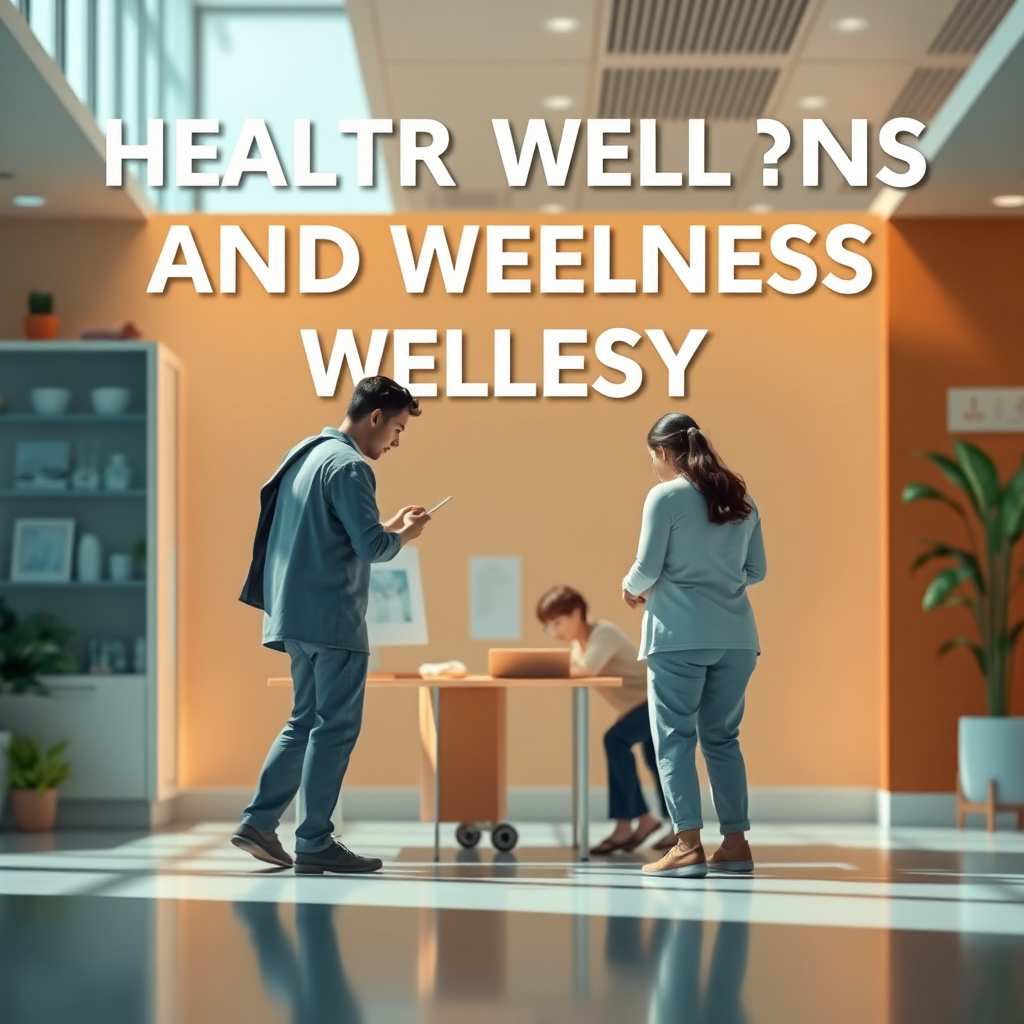 Una imagen estilizada que muestra el impacto positivo de la salud y el bienestar en la sociedad, con un enfoque en la reducción de enfermedades crónicas y la mejora de la calidad de vida. La iluminación es brillante e informativa, con una estética limpia y moderna. Resolución 4K.