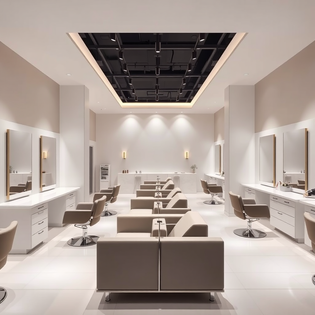 High-end hair salon interior