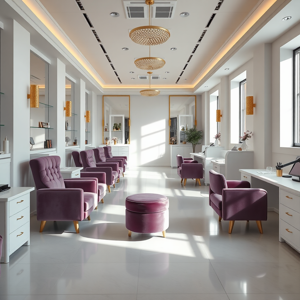 Elegant and serene beauty spa interior