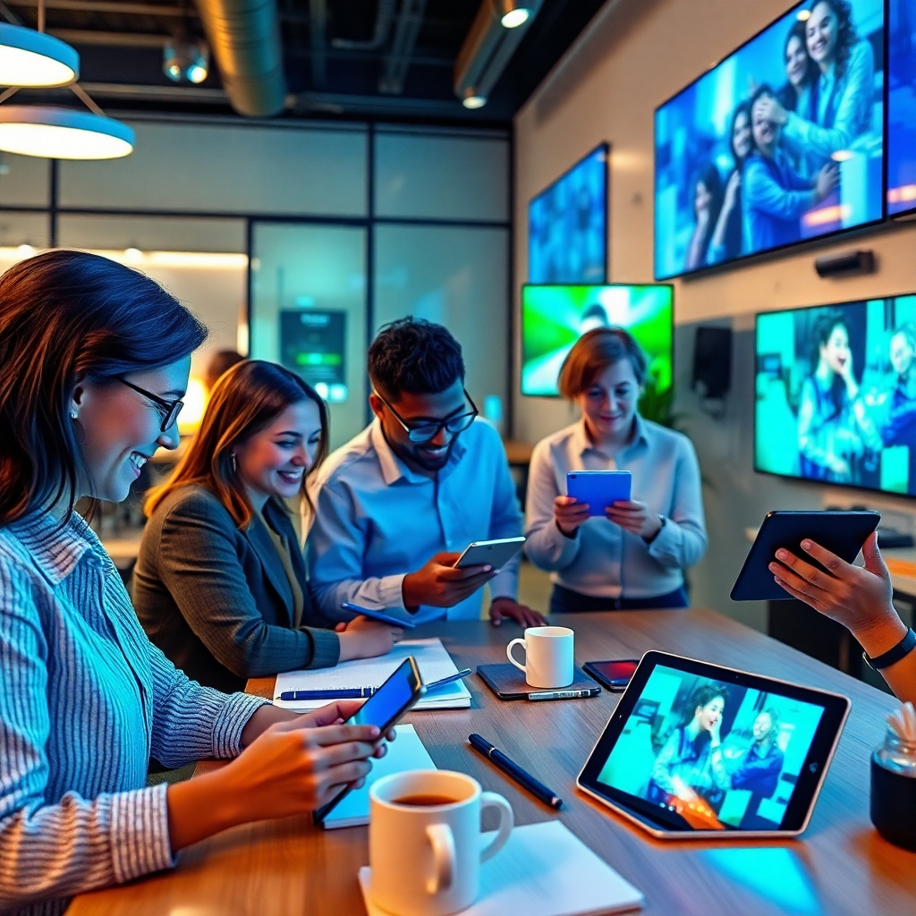 A warm image depicting individuals in a cozy cafe setting, exchanging success stories over coffee while reviewing their traffic metrics on laptops. The atmosphere is inviting with warm tones, encouraging openness and sharing. Capture smiles and engagement in a relaxed but inspiring setup, realized in 4K.