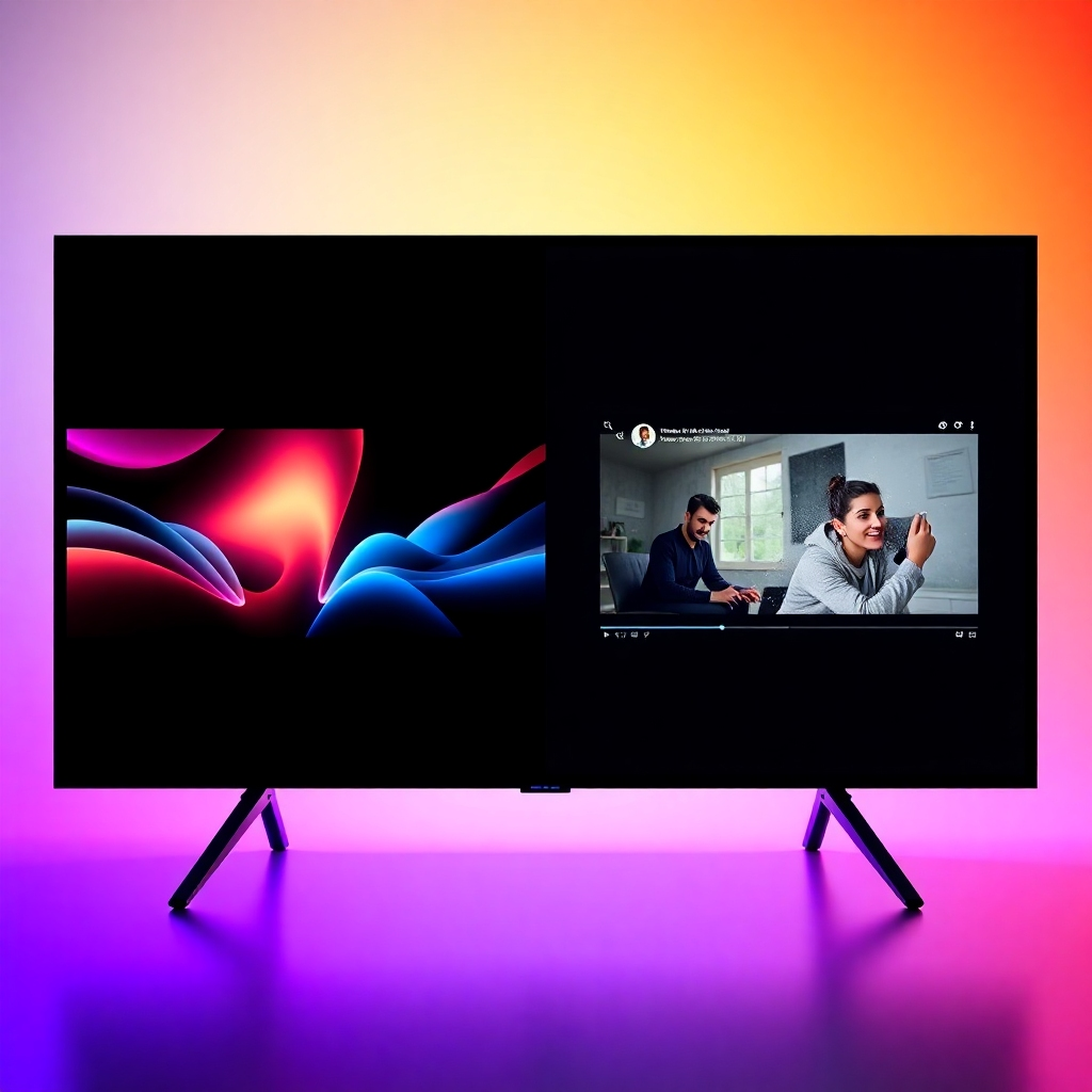 A split-screen image showing a screen with a sleek, polished course video on one side and a messy, amateur-looking video on the other. The professional video should have vibrant graphics, clear audio visuals, and an engaging layout.
