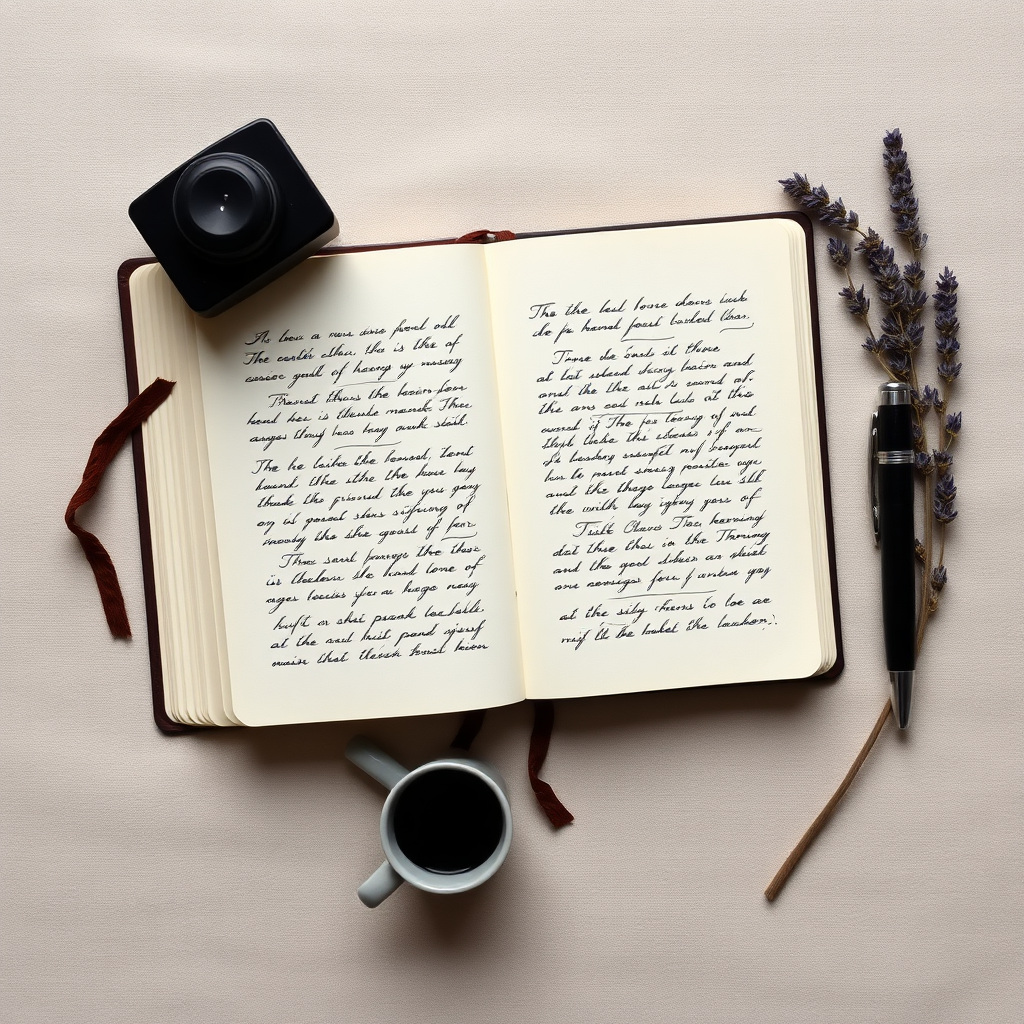 Beautiful calligraphy and writing tools