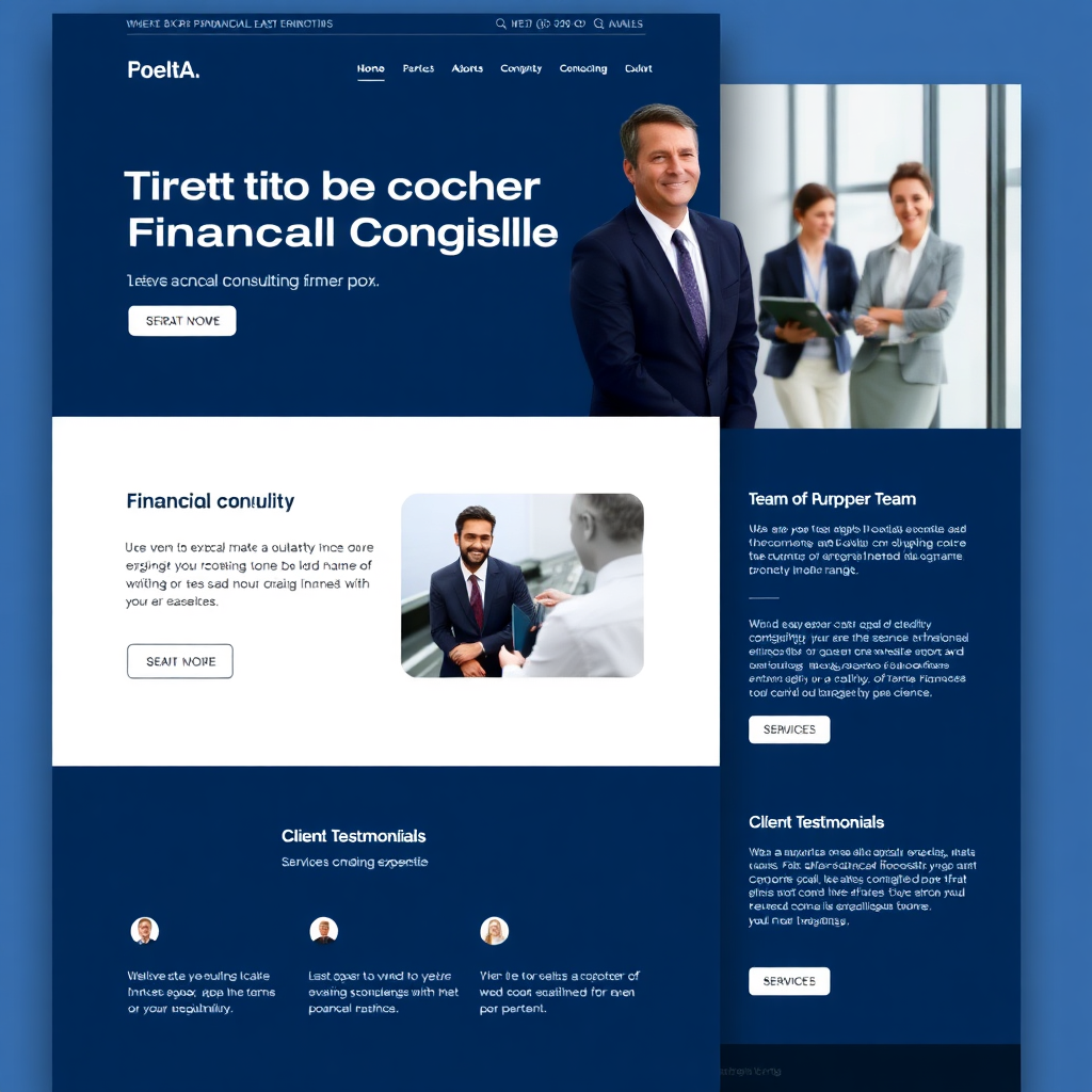 Corporate website for financial consulting firm