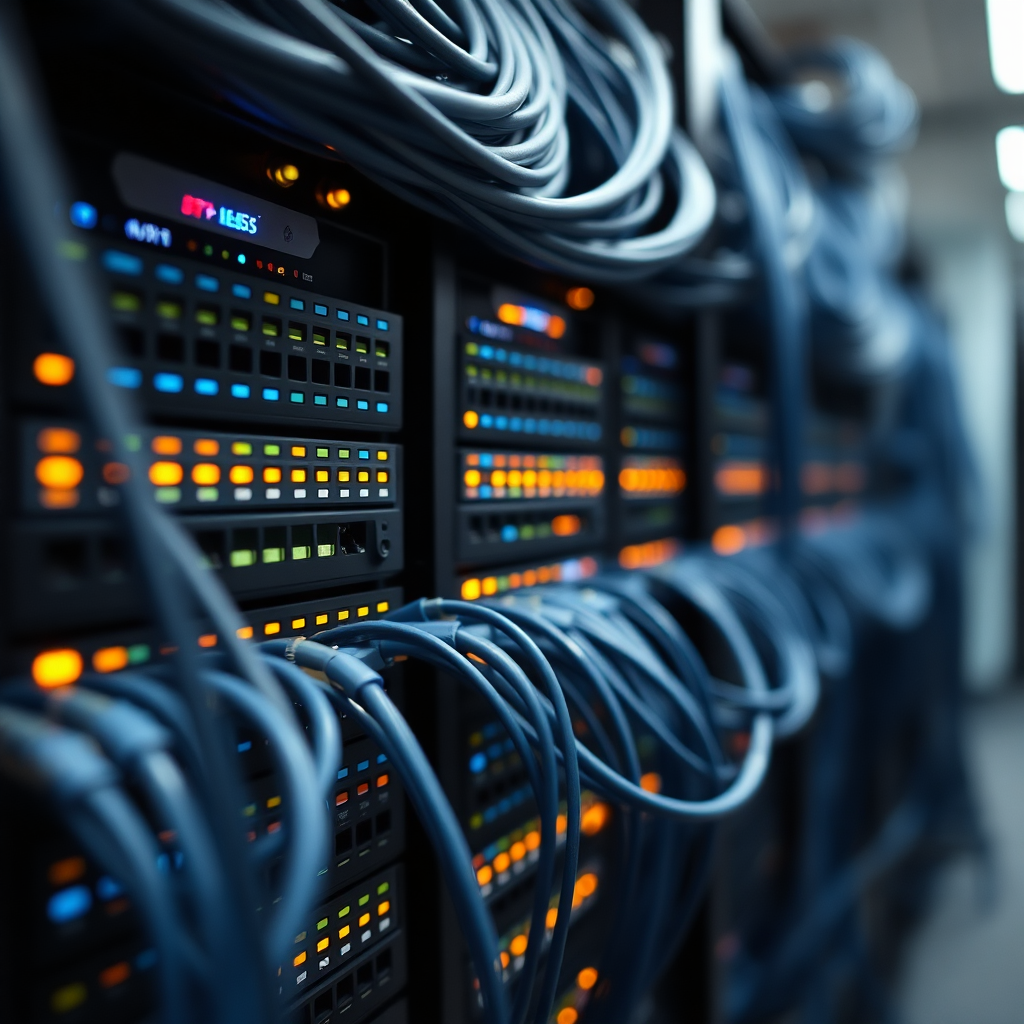 Professional network infrastructure with structured cabling