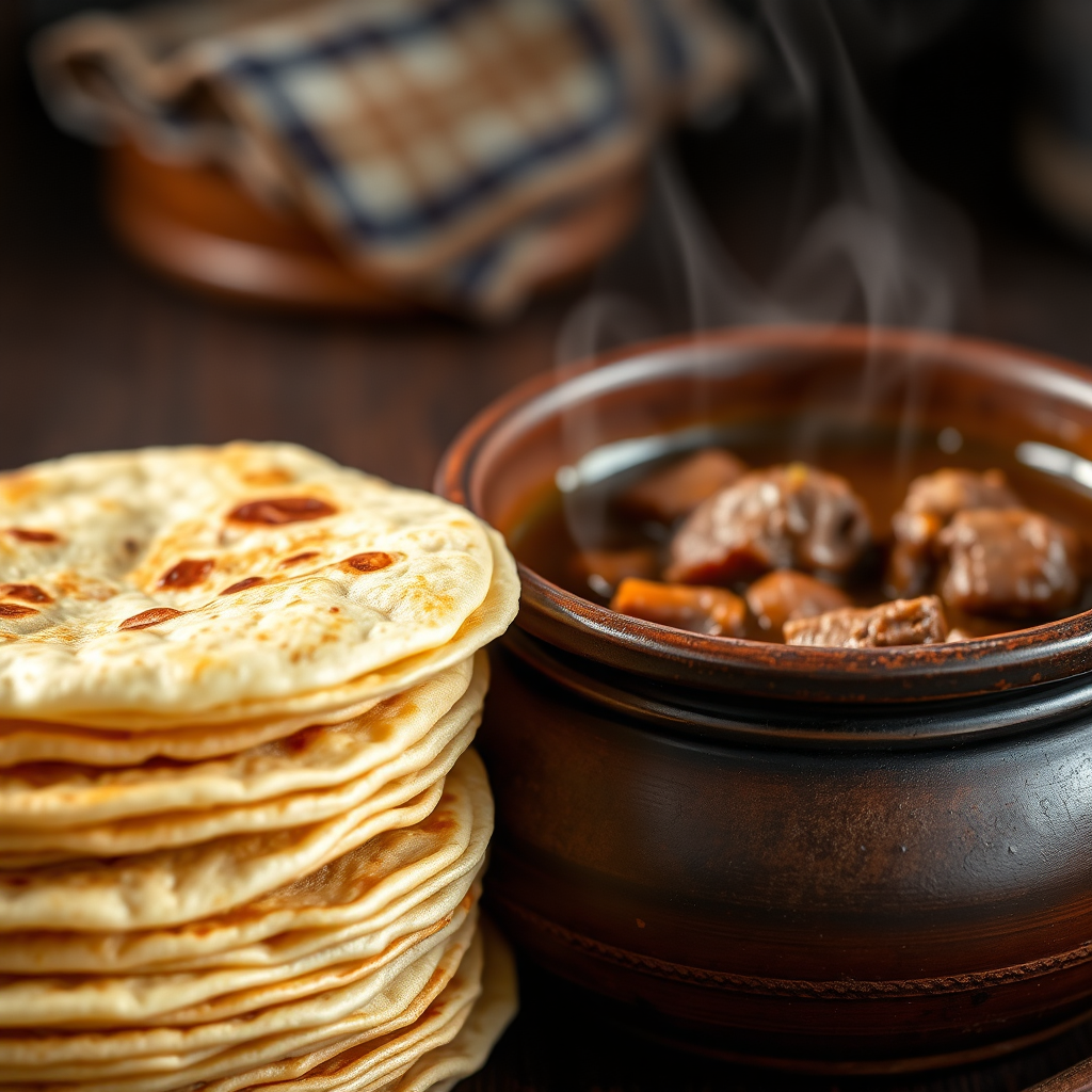 Kerala Porotta and Beef Curry