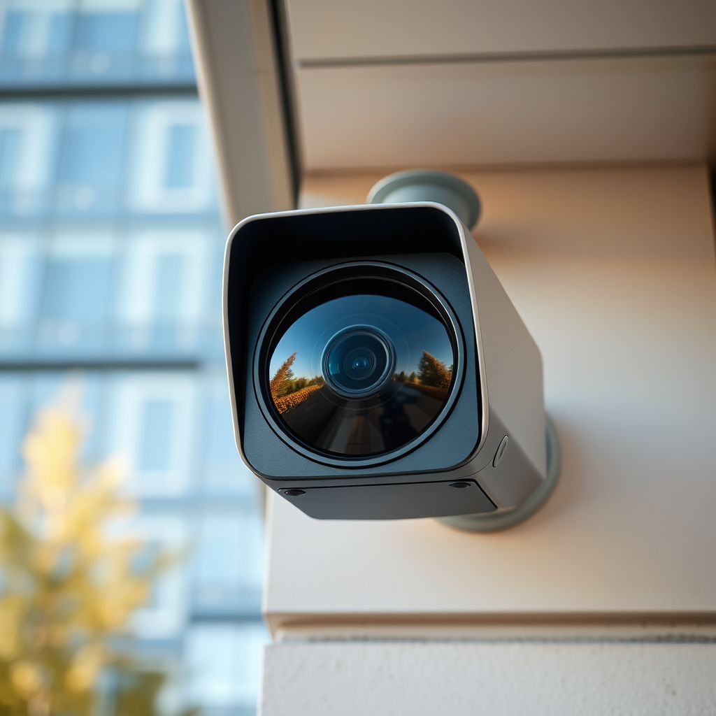 Modern CCTV camera installation