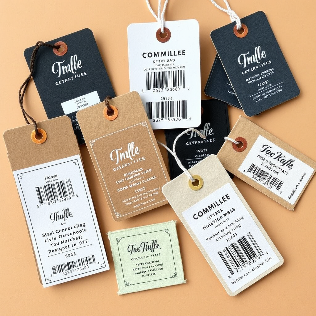 Custom product tags and garment labels