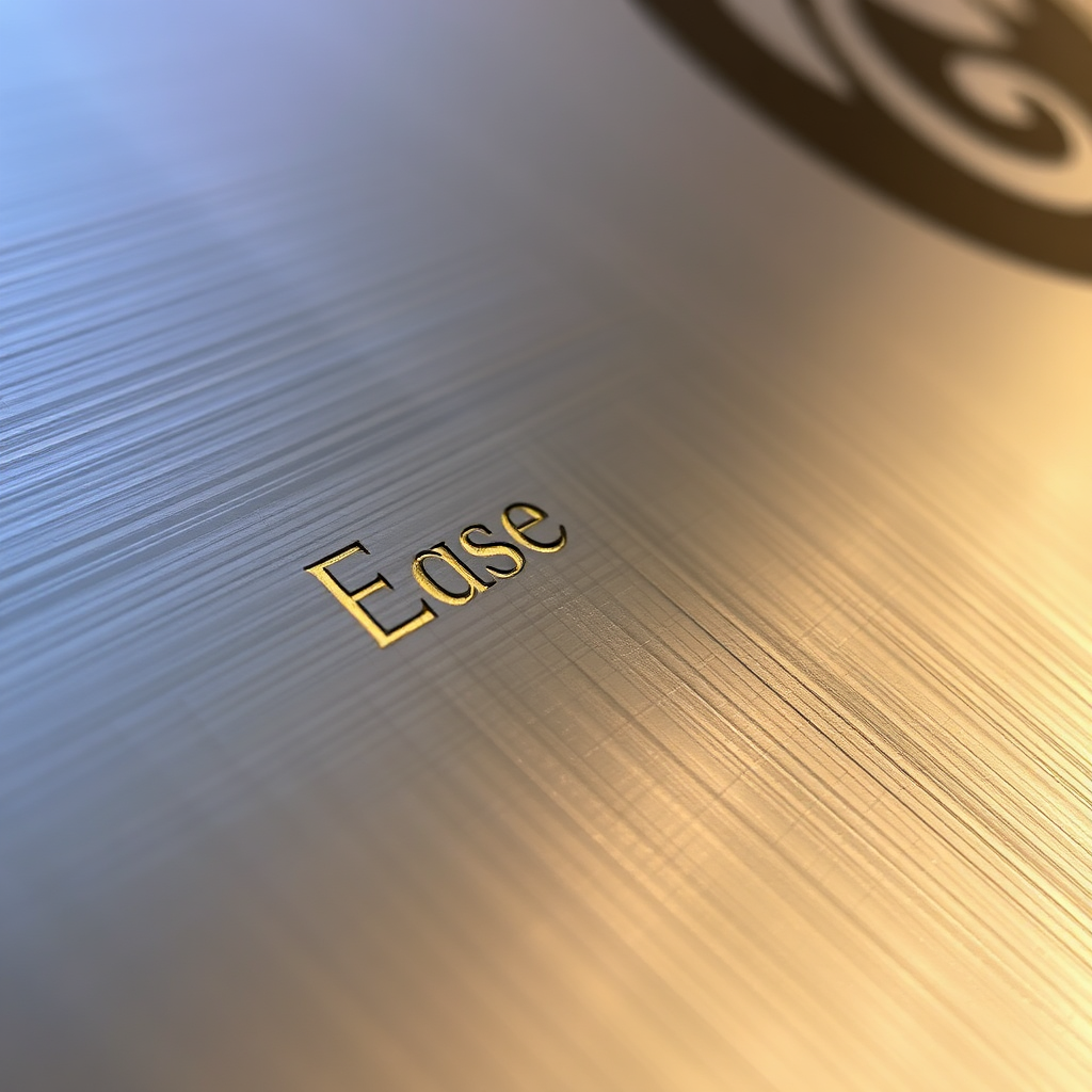 Laser engraved metal plaque detail