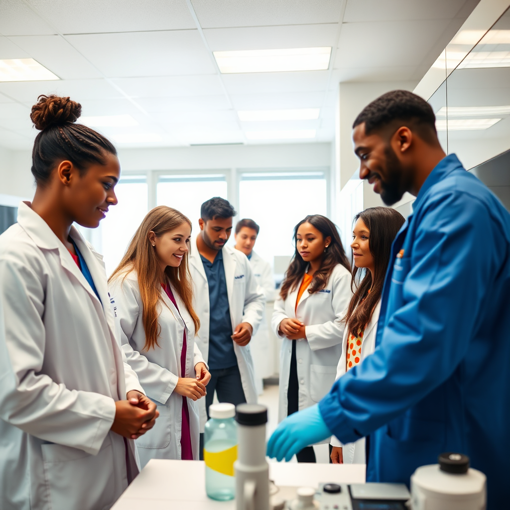 MAHER students in a modern laboratory