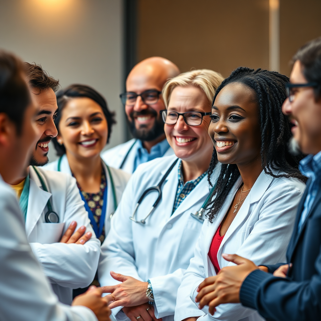 Diverse global medical faculty