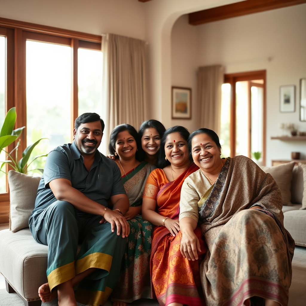 Happy Kerala Family with Solar Savings