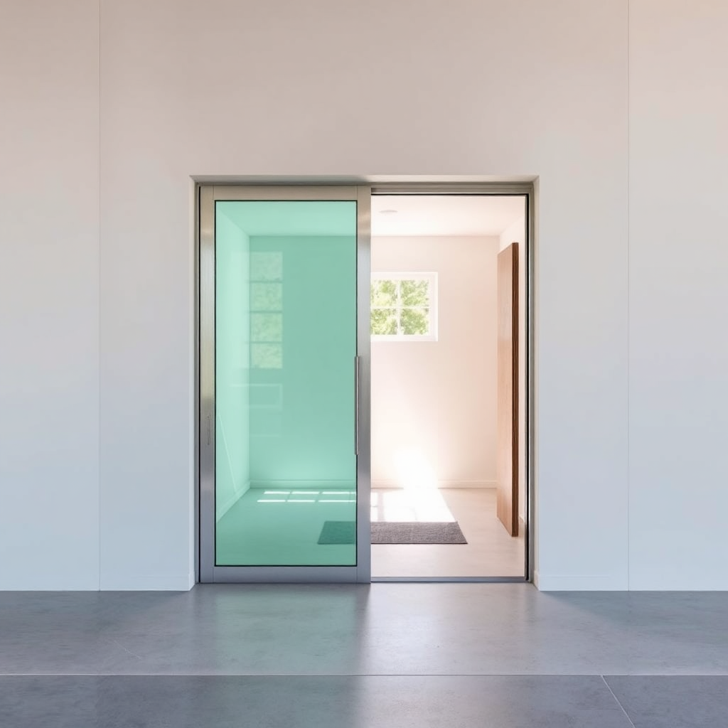 Automatic sliding glass door