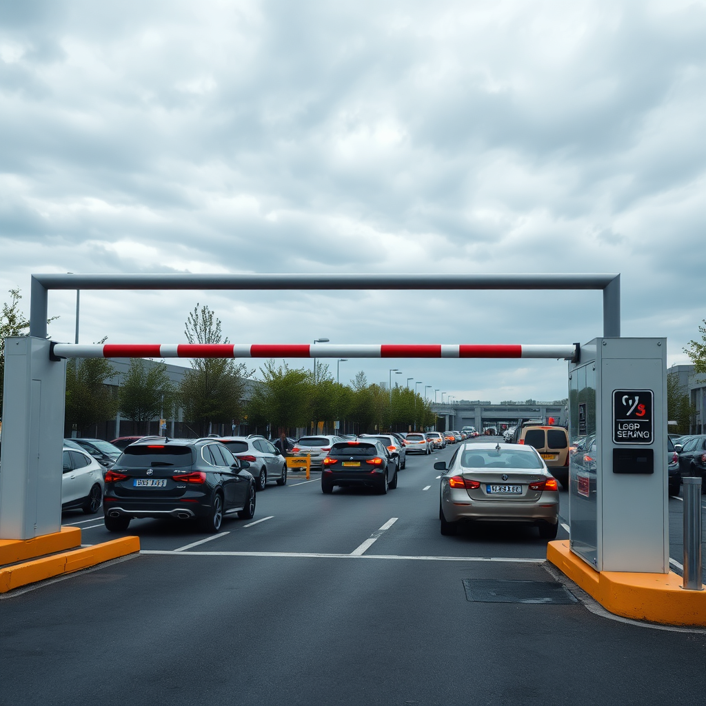 Boom barrier system controlling access