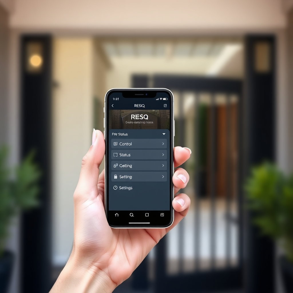 Smartphone showing RESQ app