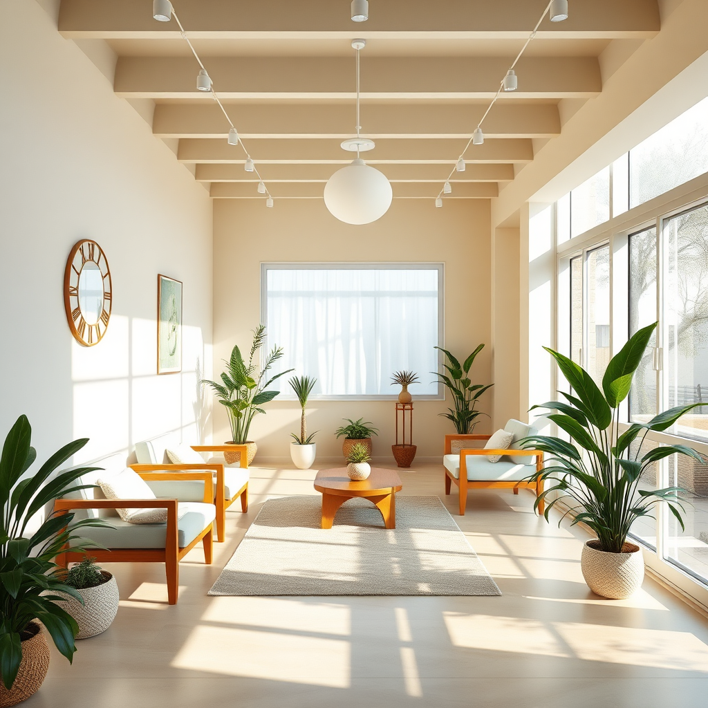 Serene interior of 40's Cradle wellness center