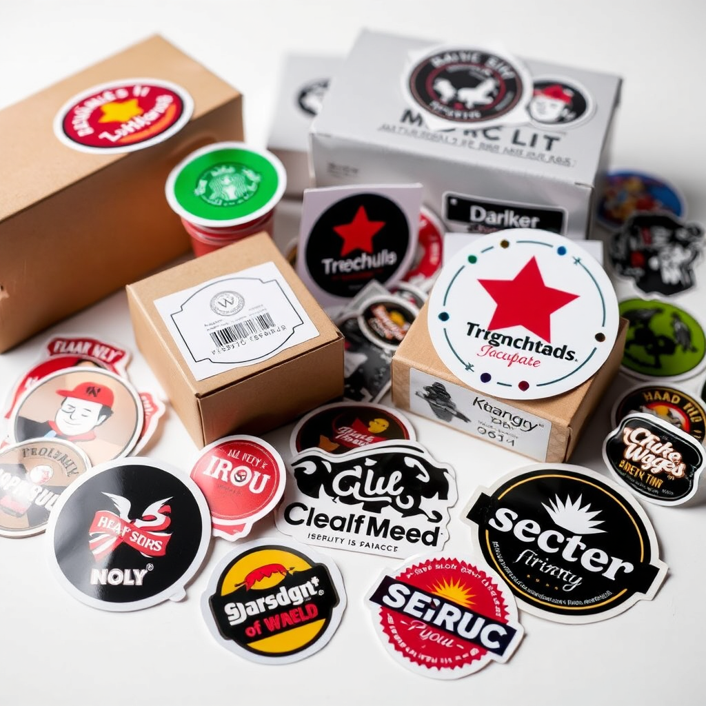 Custom vinyl and paper stickers for branding