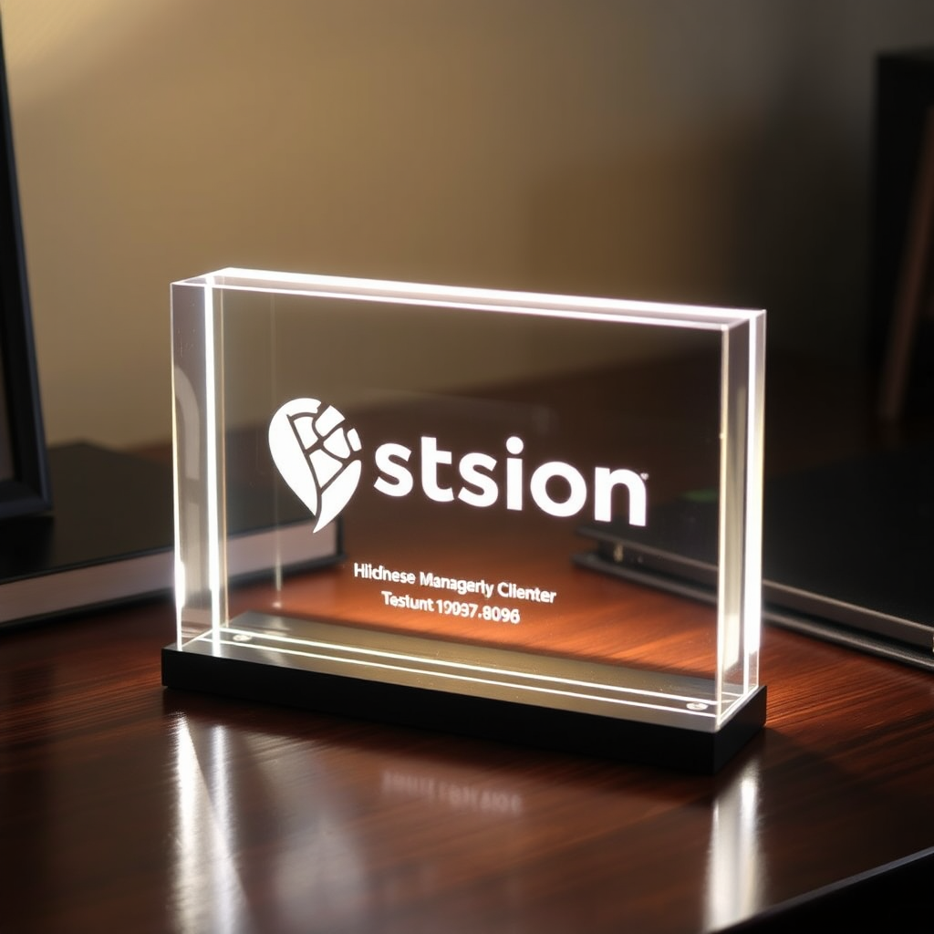 Illuminated LED acrylic gift