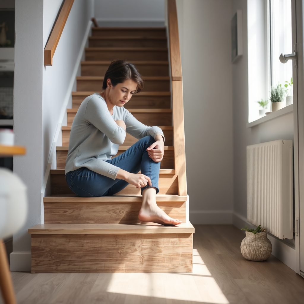 Slippery stairs in a modern home