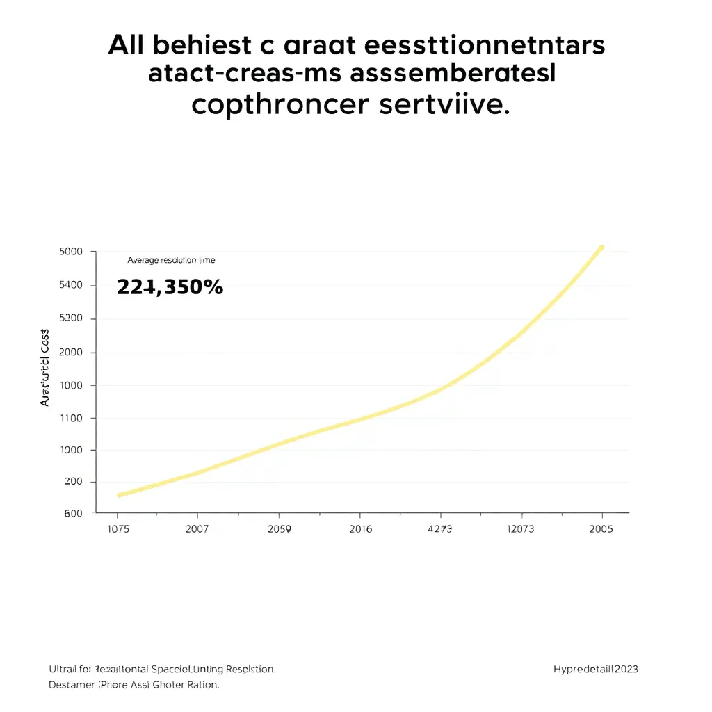 A data visualization illustrating the impact of AI chat assistants on customer service. The graph shows a decrease in average resolution time and support costs, while customer satisfaction ratings increase significantly. The visual should be clean, modern, and easy to understand, emphasizing the positive impact of AI chat assistants on key metrics.