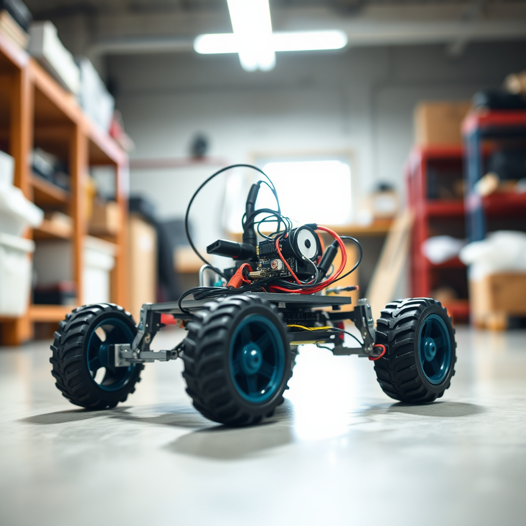 A small robot constructed with Aurduino components