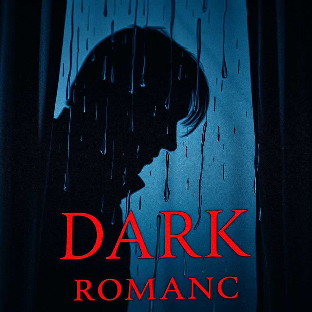 Mini novel cover with rain-streaked window