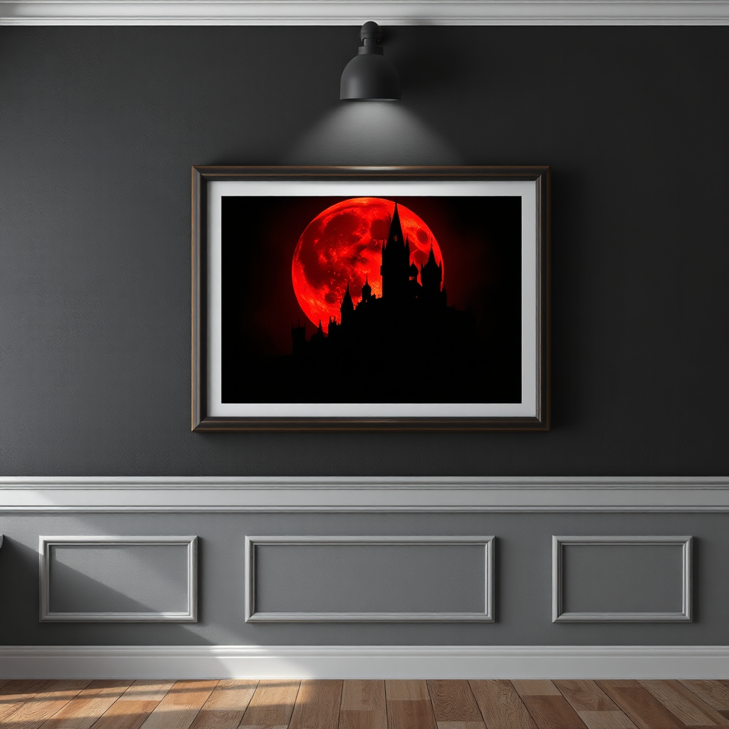 Framed dark romance art print