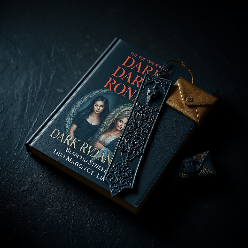 Curated dark romance book bundle with props