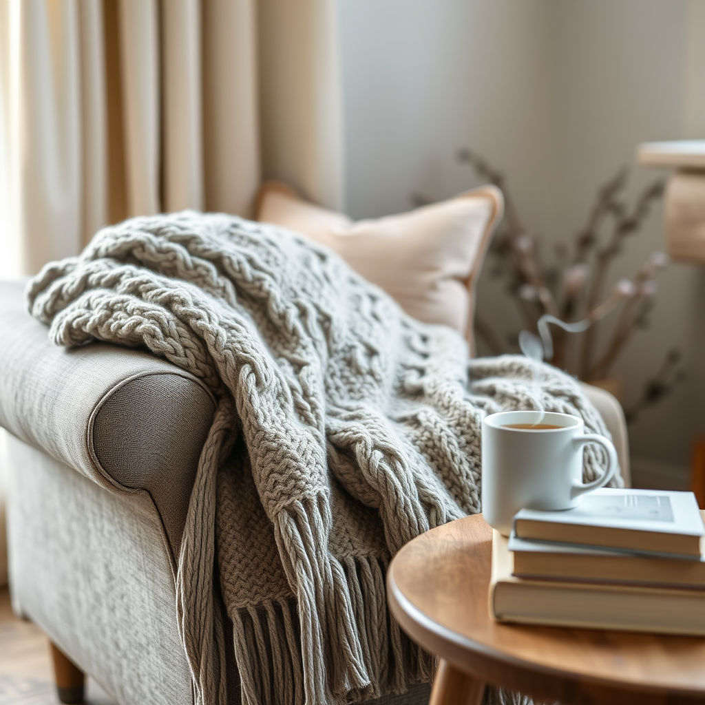 Cozy living room vignette