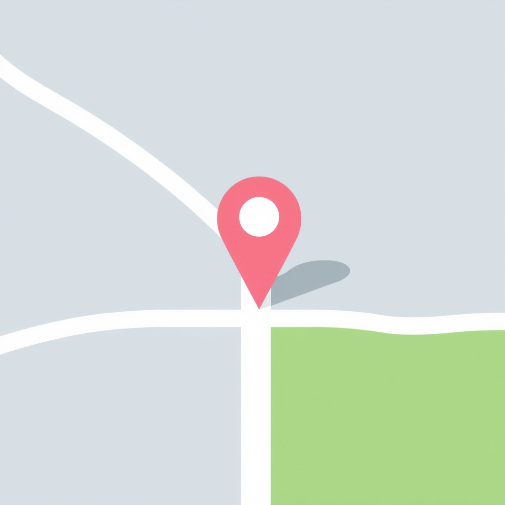 Stylized map graphic indicating a location