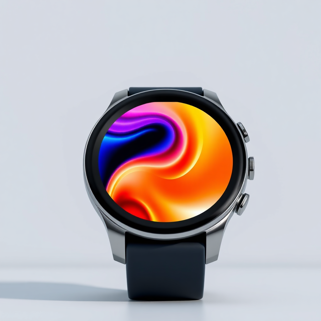 ساعة Ultra T8 الذكية من الزاوية الأمامية مع عرض الشاشة