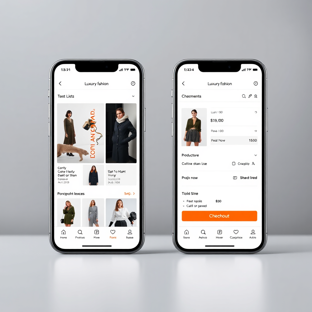 E-commerce mobile app mockup