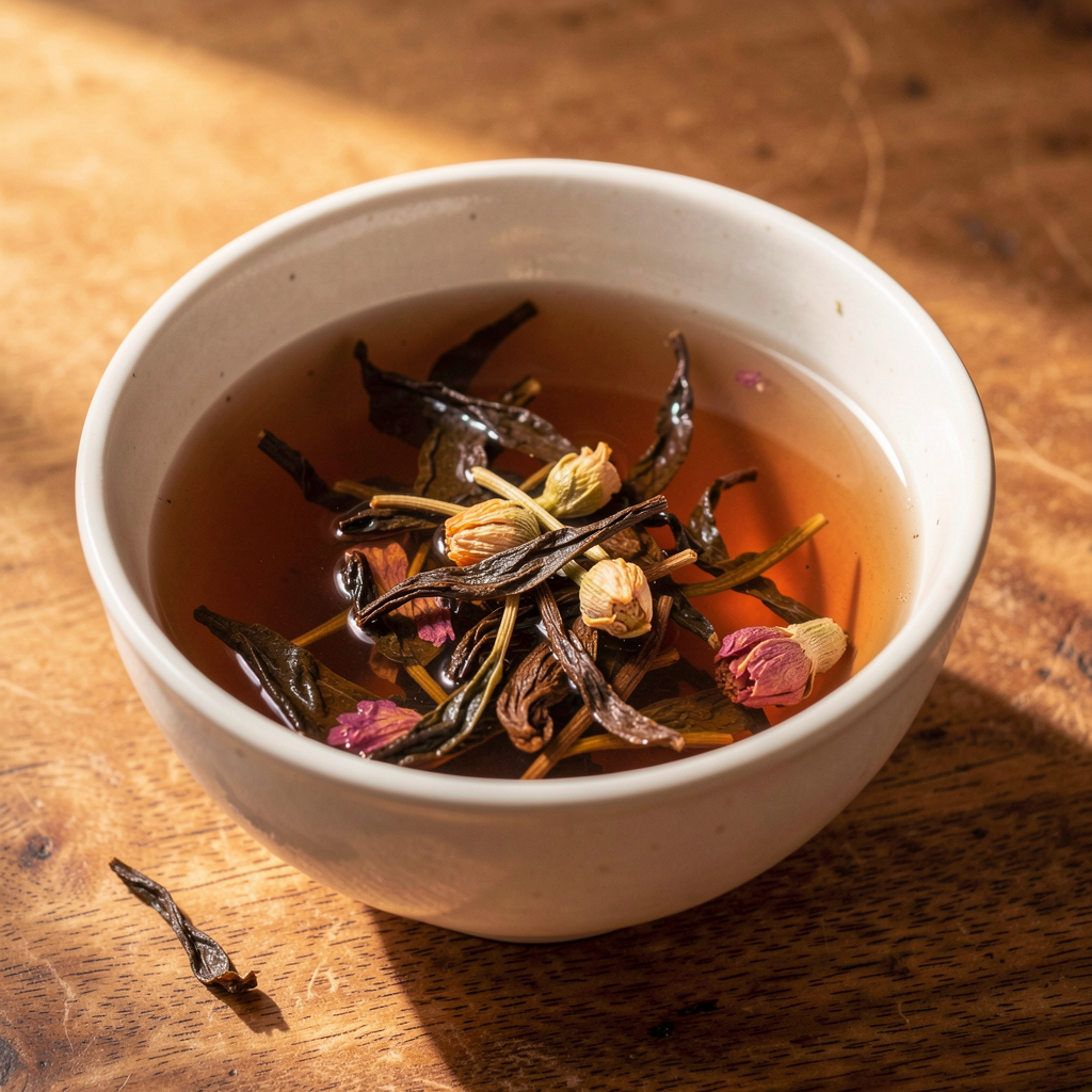 Oolong tea photography