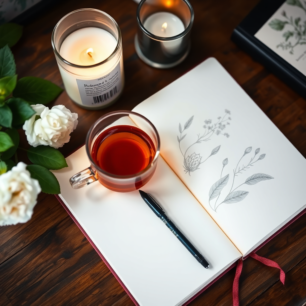 Tea journaling collage
