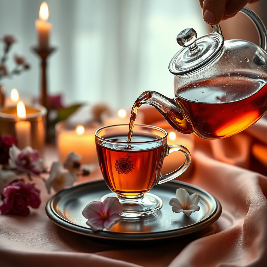 Tea pouring scene