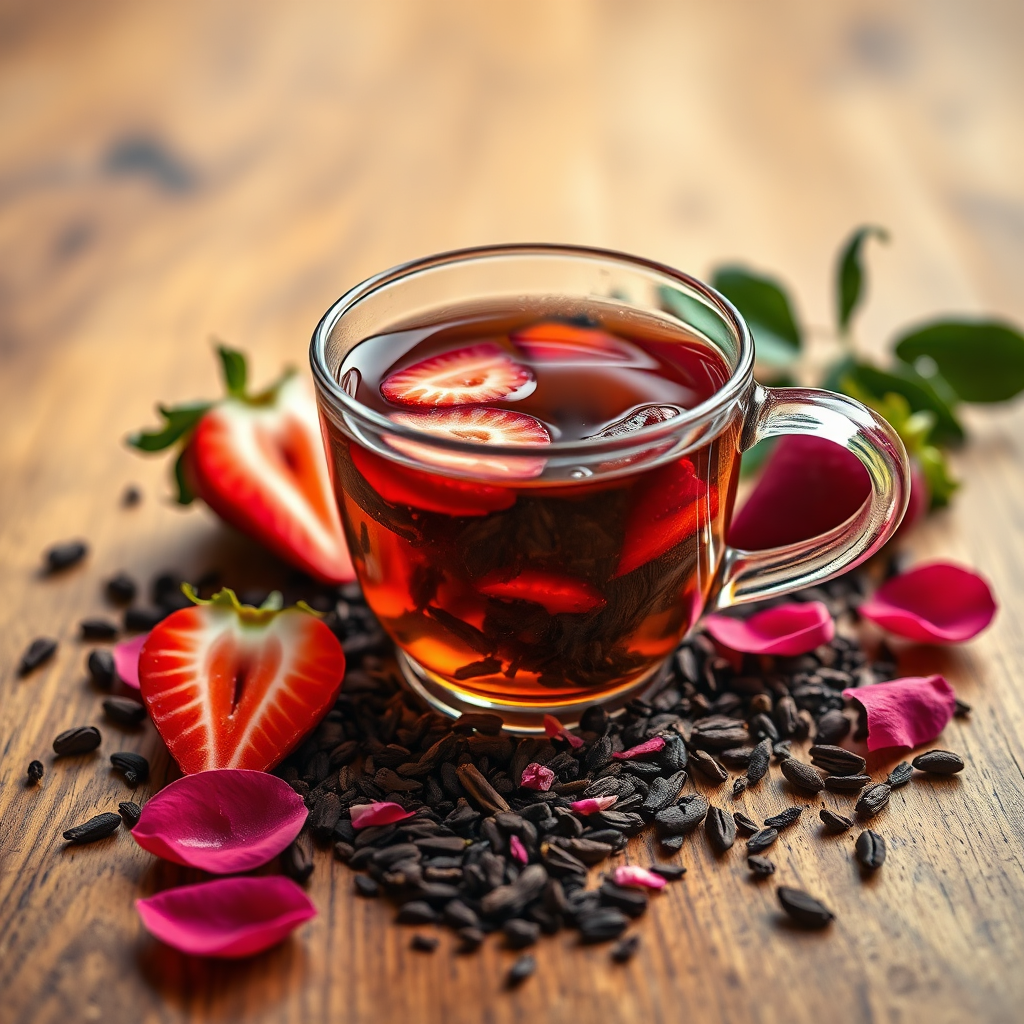 Strawberry Rose Black Tea Blend
